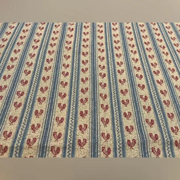 TWO PIECES OF CONVINGTON HEN/CHICKEN FABRIC, 74.5x30.25” & 59x134”